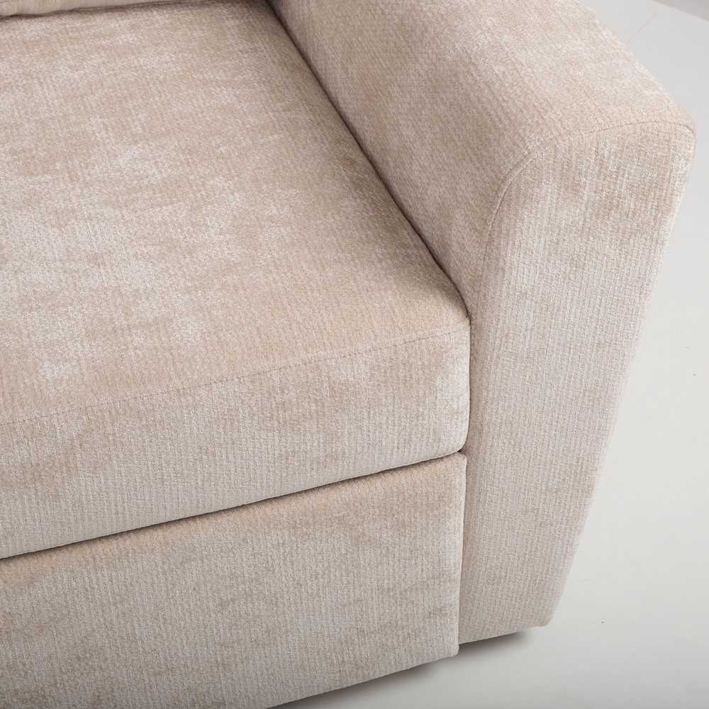 Home4You Kampinė sofa-lova INGA, smėlio spalvos