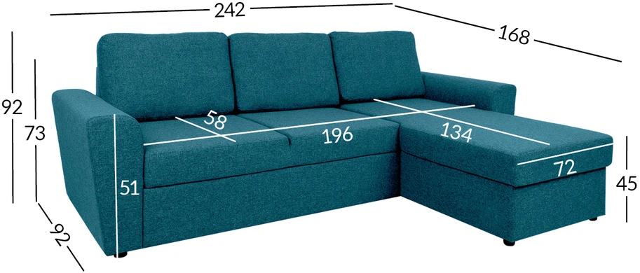 Home4You Kampinė sofa-lova INGMAR Žalia