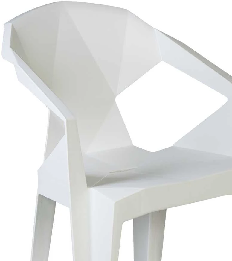 Home4You Kėdė MUZE 56x50,6xH80cm, rėmas: plastikas, spalva: balta