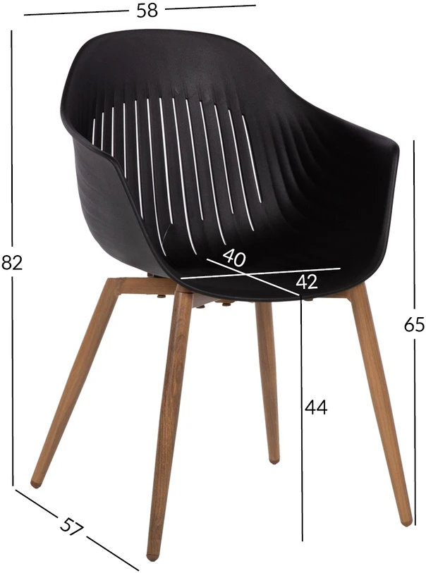 Home4You Mėlyna Chair Mėlynas HUG juodas