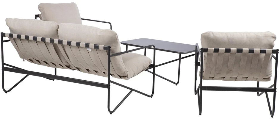 Lauko baldų komplektas Sodo baldų komplektas KORO: stalas, sofa ir 2 foteliai
