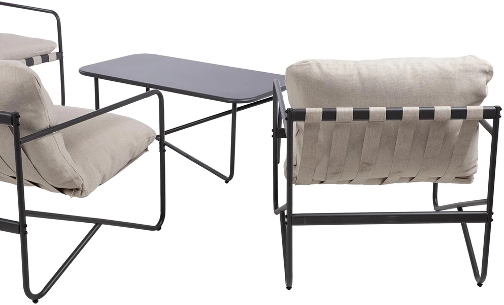 Lauko baldų komplektas Sodo baldų komplektas KORO: stalas, sofa ir 2 foteliai