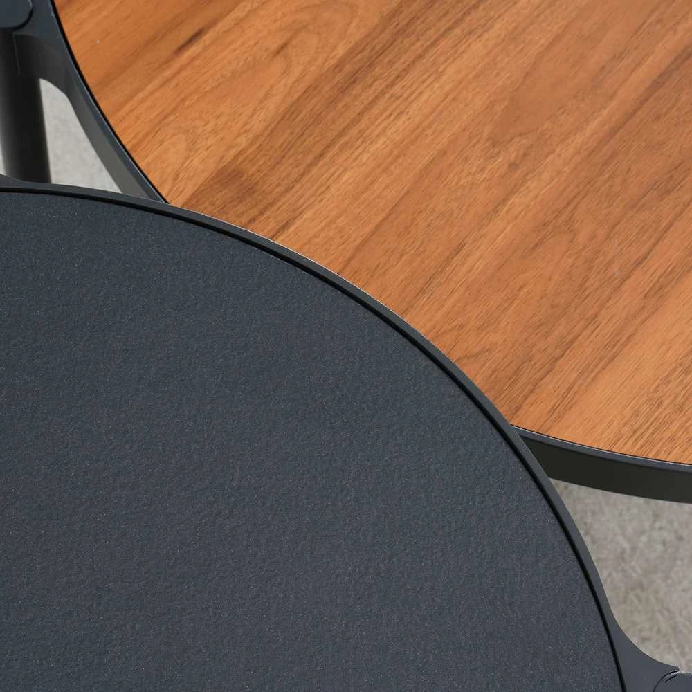 Lauko baldų komplektas Home4You Sodo baldų komplektas TUXEDO kampinė sofa ir 2 stalai