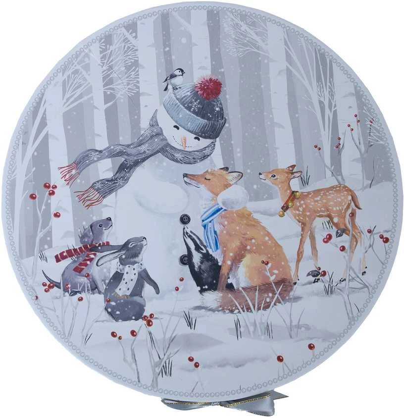 Home4You Lėkštės MIA SNOW D26cm 2vnt dovanų dėžutėje
