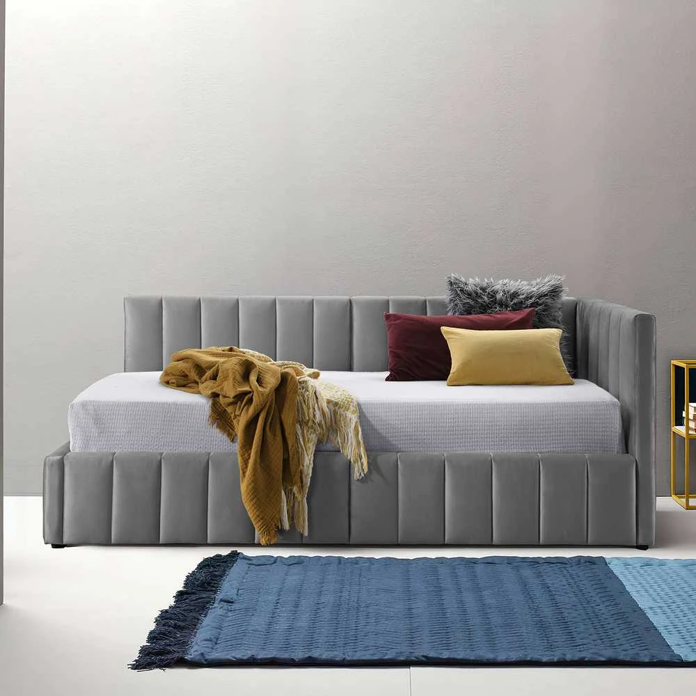Home4You Lova JASPER 90x200 cm su čiužiniu HARMONY UNO, Pilka
