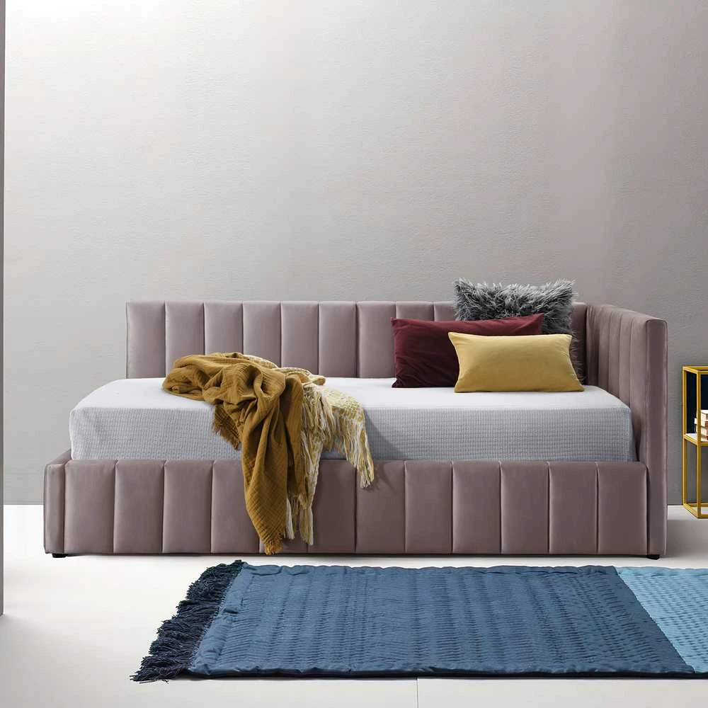 Home4You Lova JASPER 90x200cm su čiužiniu HARMONY DUO Rausvai rožinė