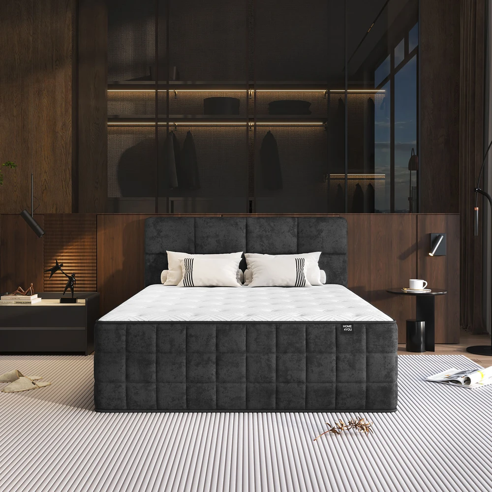 „Continental“ lova „EVENING ZONE“, 160 × 200 cm, tamsiai pilkos spalvos