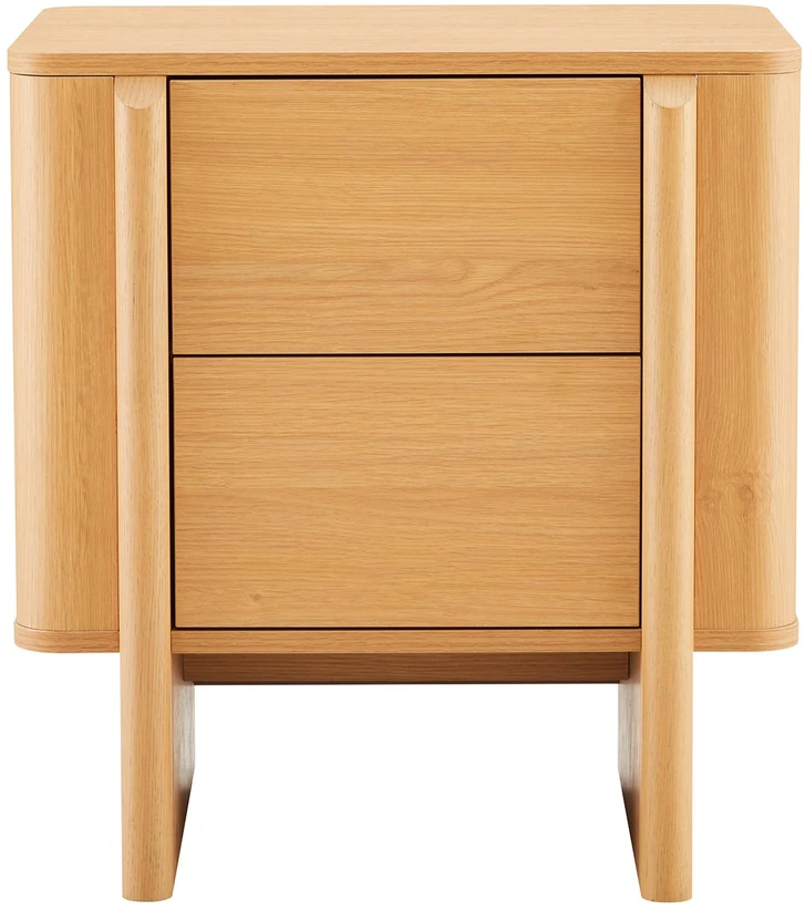 Lova Home4You Naktinis staliukas MORBEN 55x42xA60cm, melaminas su ąžuolo dekoru