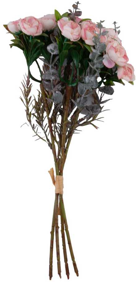 Dirbtinė gėlė „FLOWERLY“, 26 cm, puokštė iš 4 rožių, įvairių spalvų