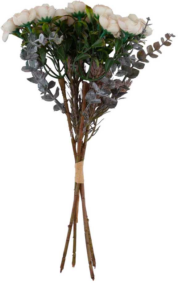 Dirbtinė gėlė „FLOWERLY“, 26 cm, puokštė iš 4 rožių, įvairių spalvų