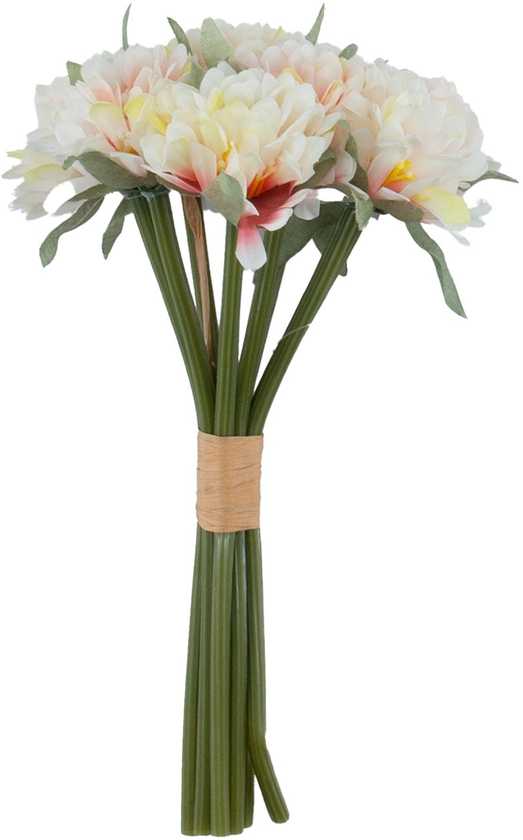 Dirbtinė gėlė „FLOWERLY“ (20 cm), 9 vnt. pavasario gėlių puokštė, įvairių rūšių