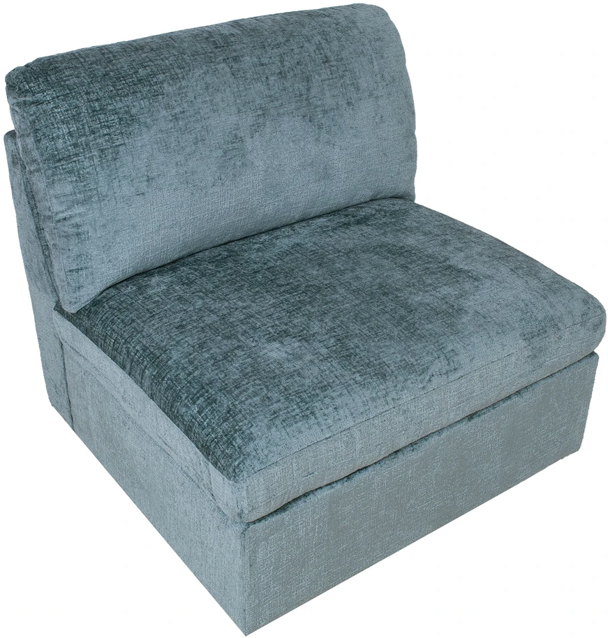 Fotelis Home4You Modulinė sofa SAMOA 1-vietė berankė sekcija, ocean žalias