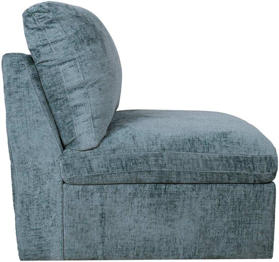 Fotelis Home4You Modulinė sofa SAMOA 1-vietė berankė sekcija, ocean žalias