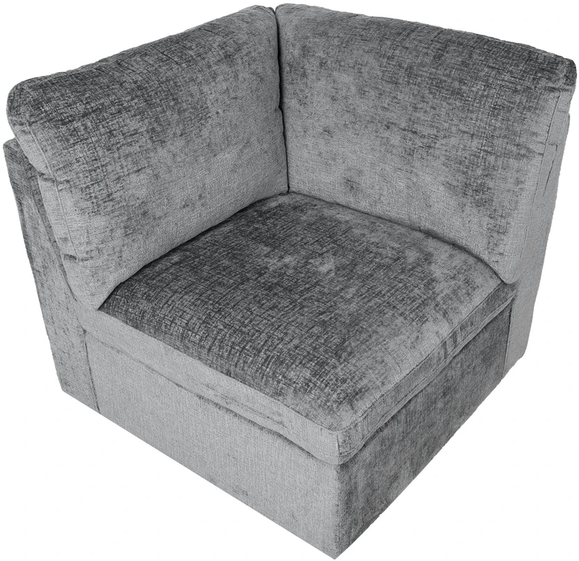 Fotelis Home4You Modulinė sofa SAMOA, vienvietė, kampinė dalis, pilka