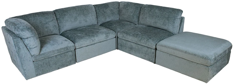 Lova Modulinė sofa „SAMOA“, 5 dalių, vandenyno žalios spalvos