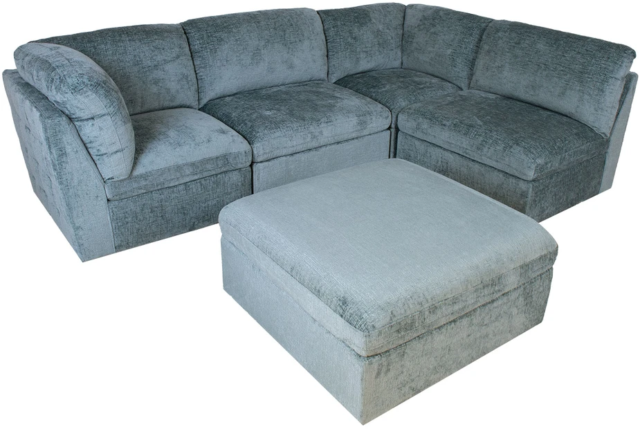 Lova Modulinė sofa „SAMOA“, 5 dalių, vandenyno žalios spalvos