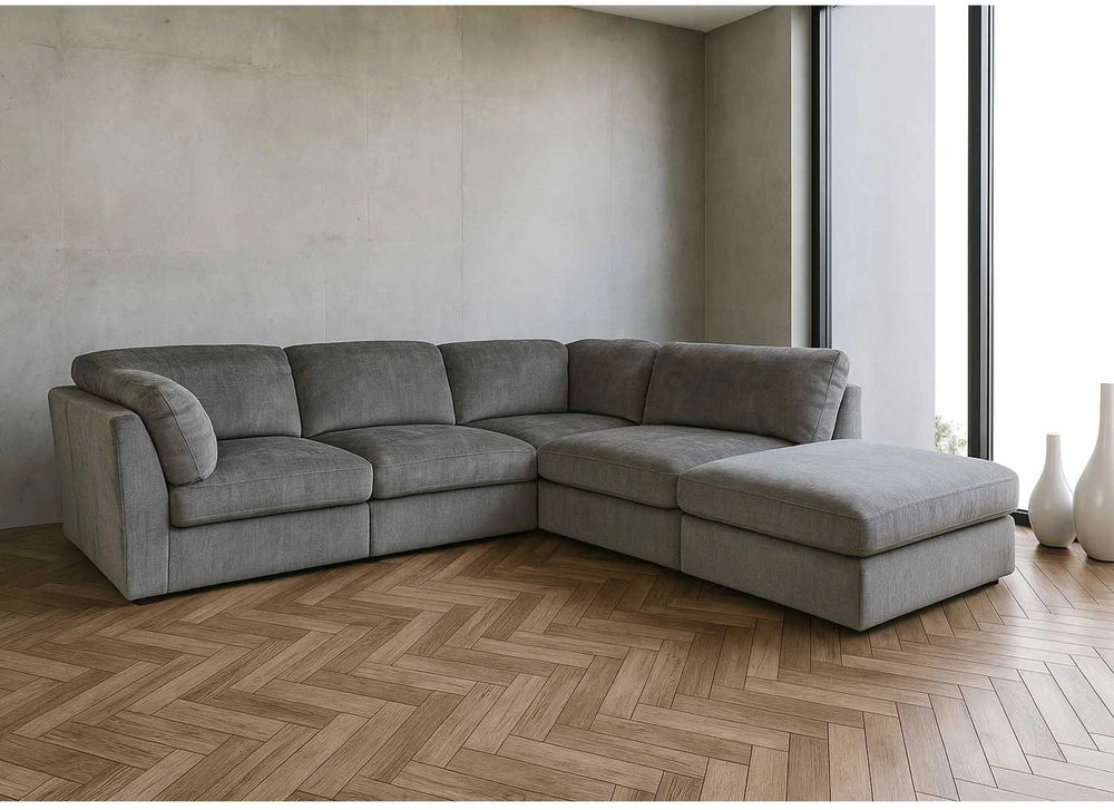 Lova Modulinė sofa „SAMOA“, 5 dalių, pilka