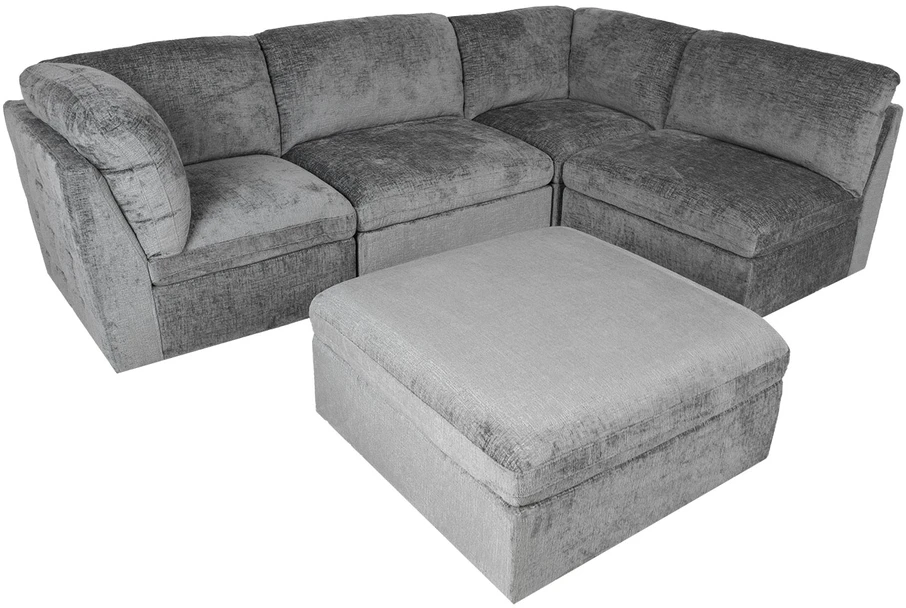 Lova Modulinė sofa „SAMOA“, 5 dalių, pilka