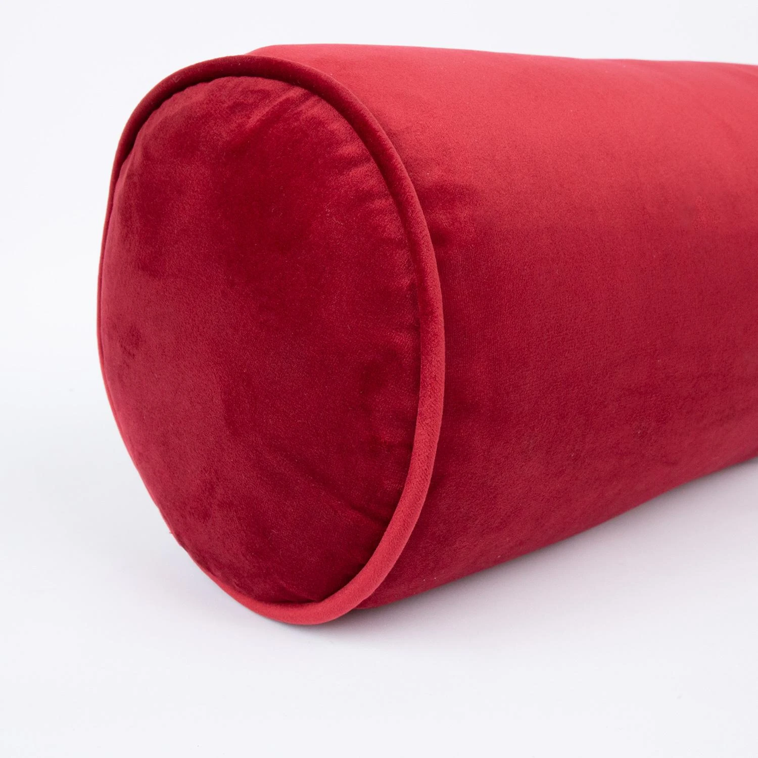 Home4You Pagalvės ritinys VELVET D18x50cm, bordo spalvos
