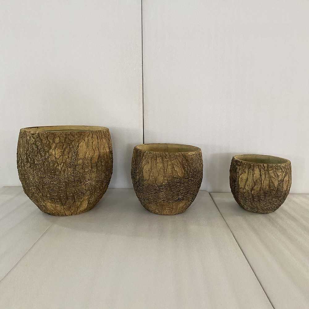 Gėlių vazonas „SUNNY OAK“, D37xH32 cm, rudas