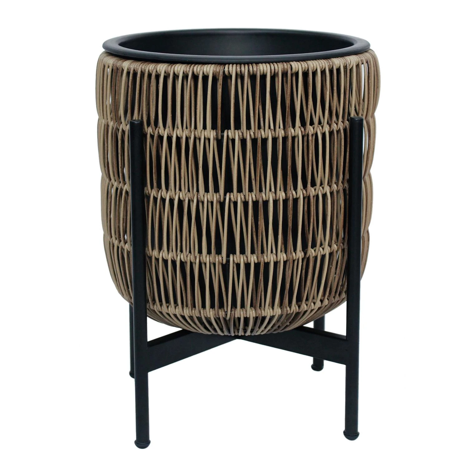 Home4You Sėjamoji WICKER su stovu 30x30xH38cm, šviesiai ruda