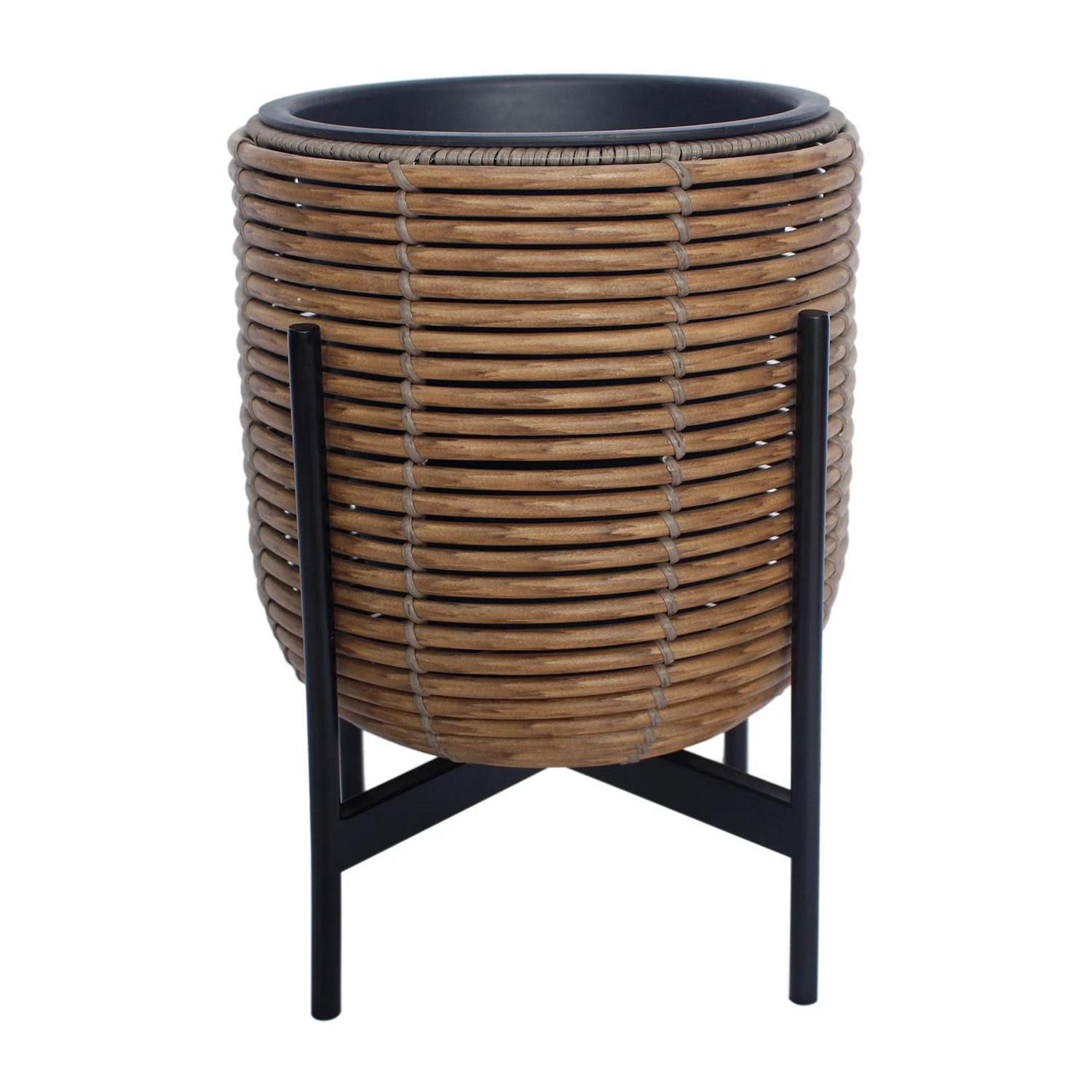 Home4You Sėjamoji WICKER su stovu 30x30xH38cm, ruda