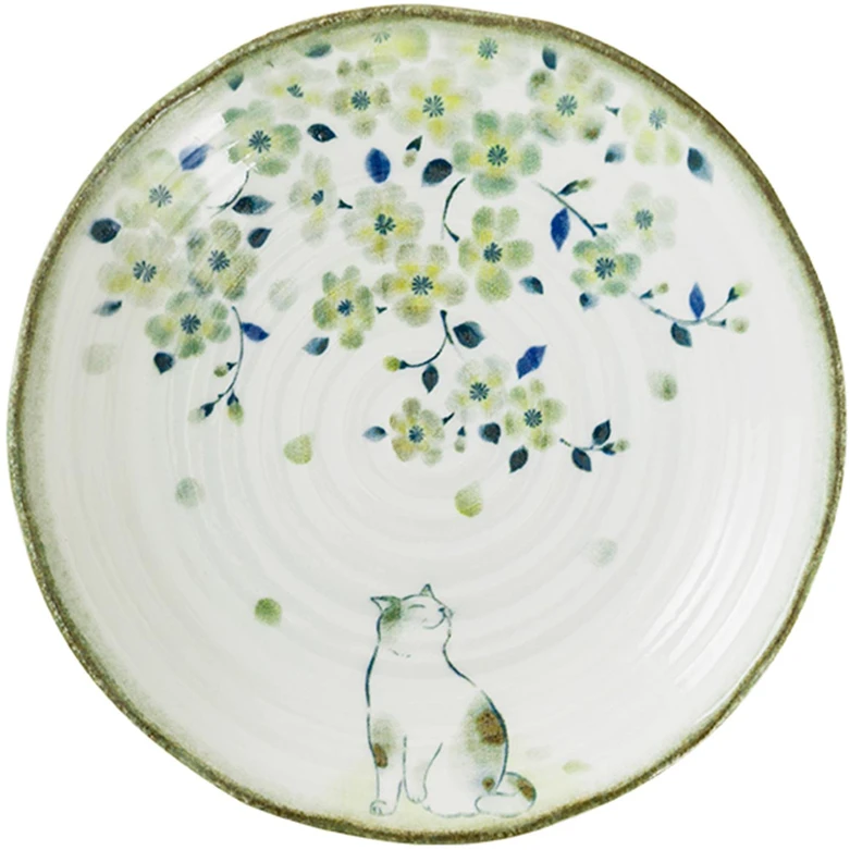 Lova Home4You Paveikslas „HIDAMARI“ (D22 x H4 cm) su katinu ir sakurų žiedais