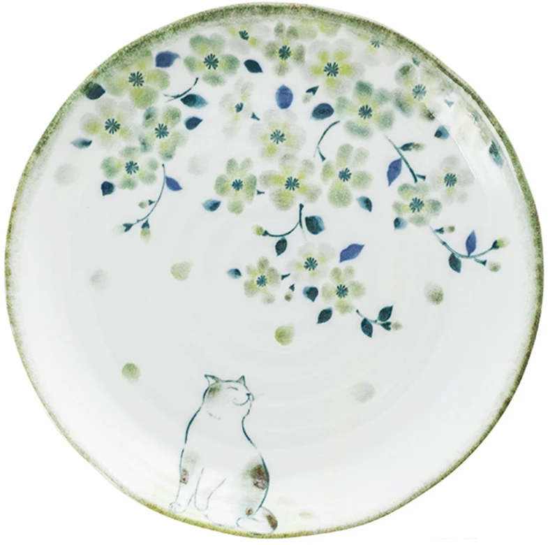 Lova Home4You Paveikslas „HIDAMARI“ (D 24,5 x H 3 cm) – katė ir sakurų žiedai
