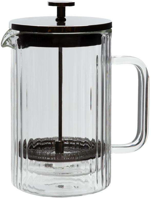 Prancūziškas kavos virimo aparatas „FRENCH DOUBLE“ 800 ml, dvigubos sienelės stiklinis