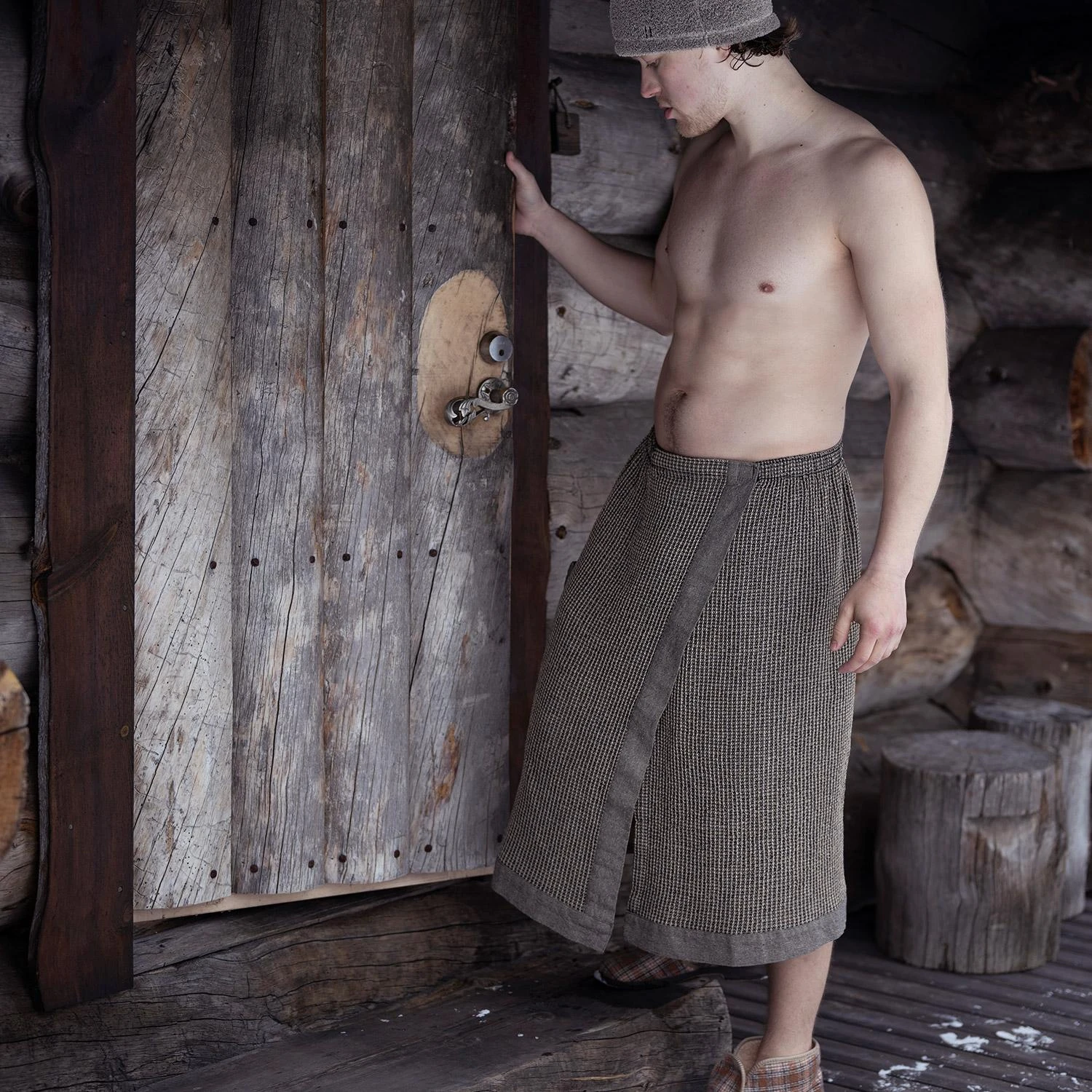 Pirties prijuostė KENNO RENTO, ruda