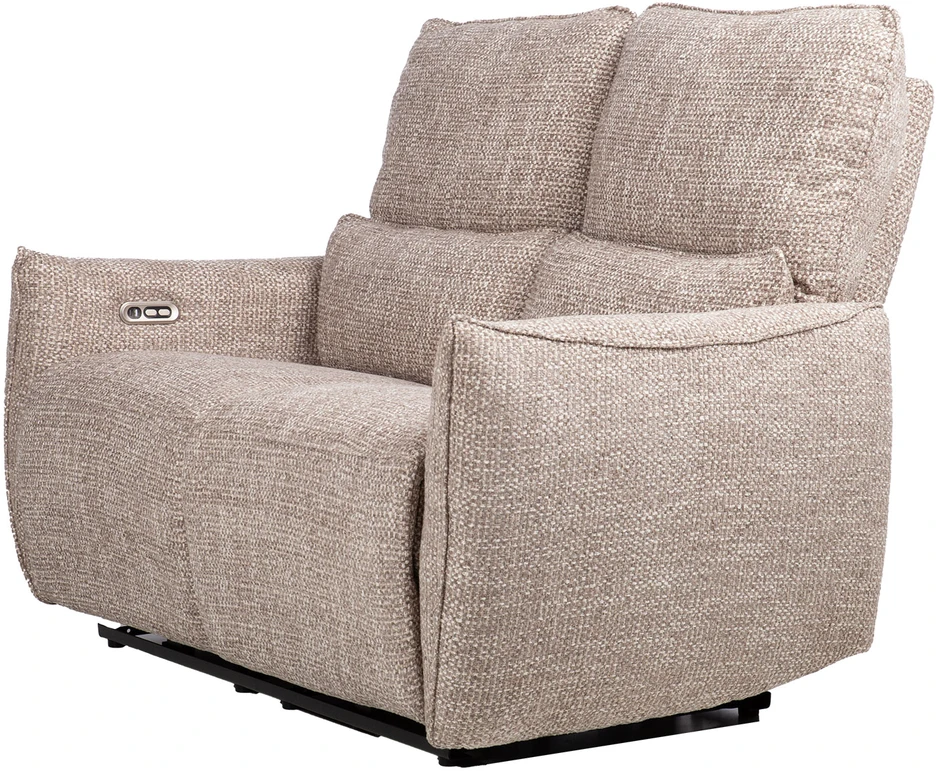 Lova 2-vietė atlošiamoji sofa „BASTIAN“ su elektriniu mechanizmu, smėlio spalvos