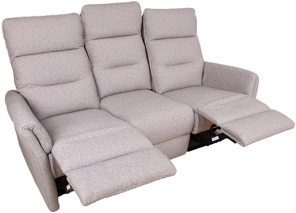 Lova 3-vietė atlošiamoji sofa „BOWERS“ su rankiniu mechanizmu, smėlio spalvos