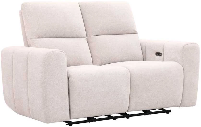 Home4You Dvivietė sofa MATIAS su elektriniu mechanizmu, šviesiai smėlio spalvos