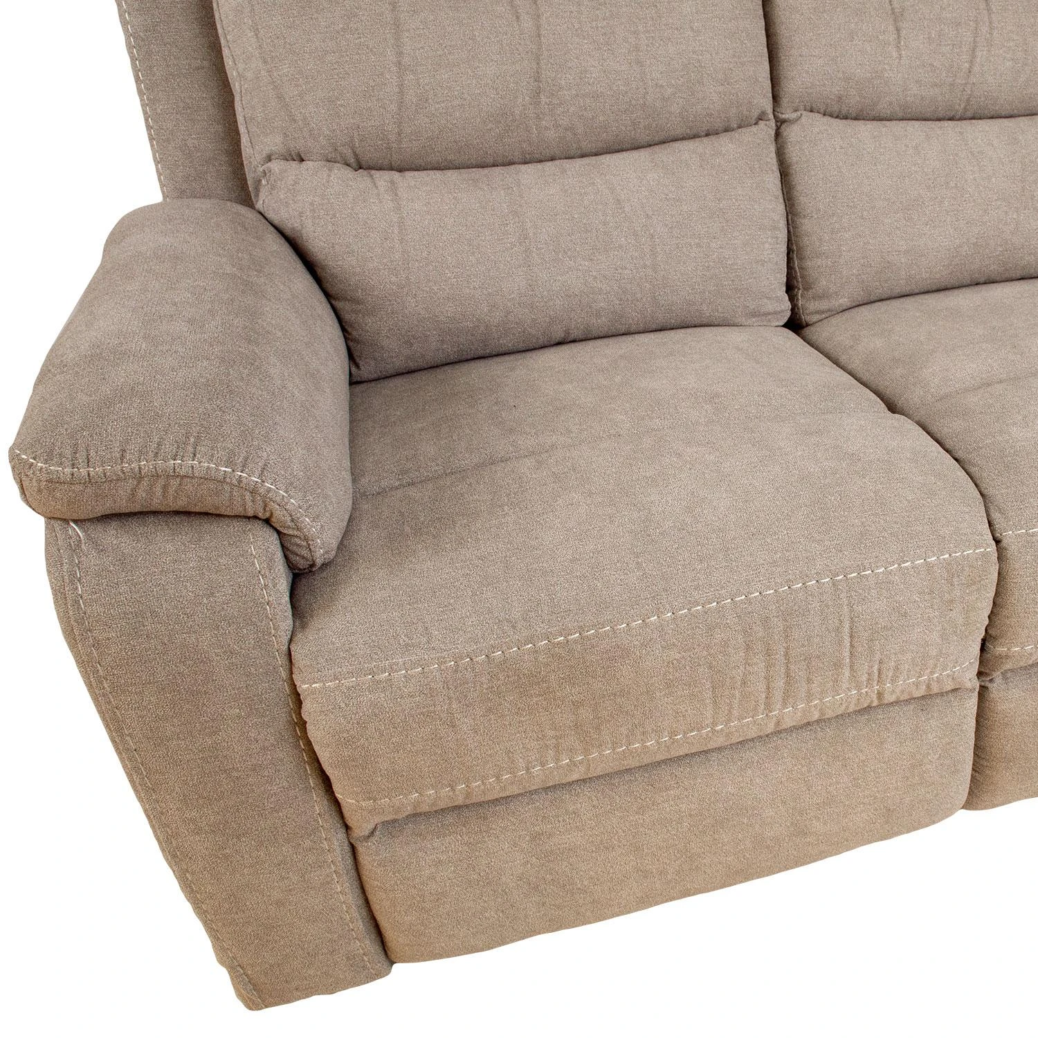 Home4You Dvivietė atlošiama sofa MIMI su elektriniu mechanizmu, šviesiai pilka