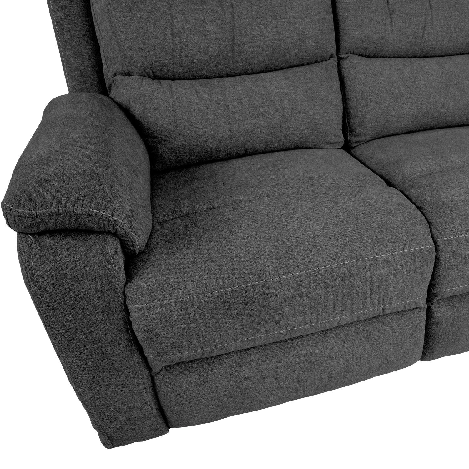 Home4You Dvivietė atlošiama sofa MIMI su elektriniu mechanizmu, pilka