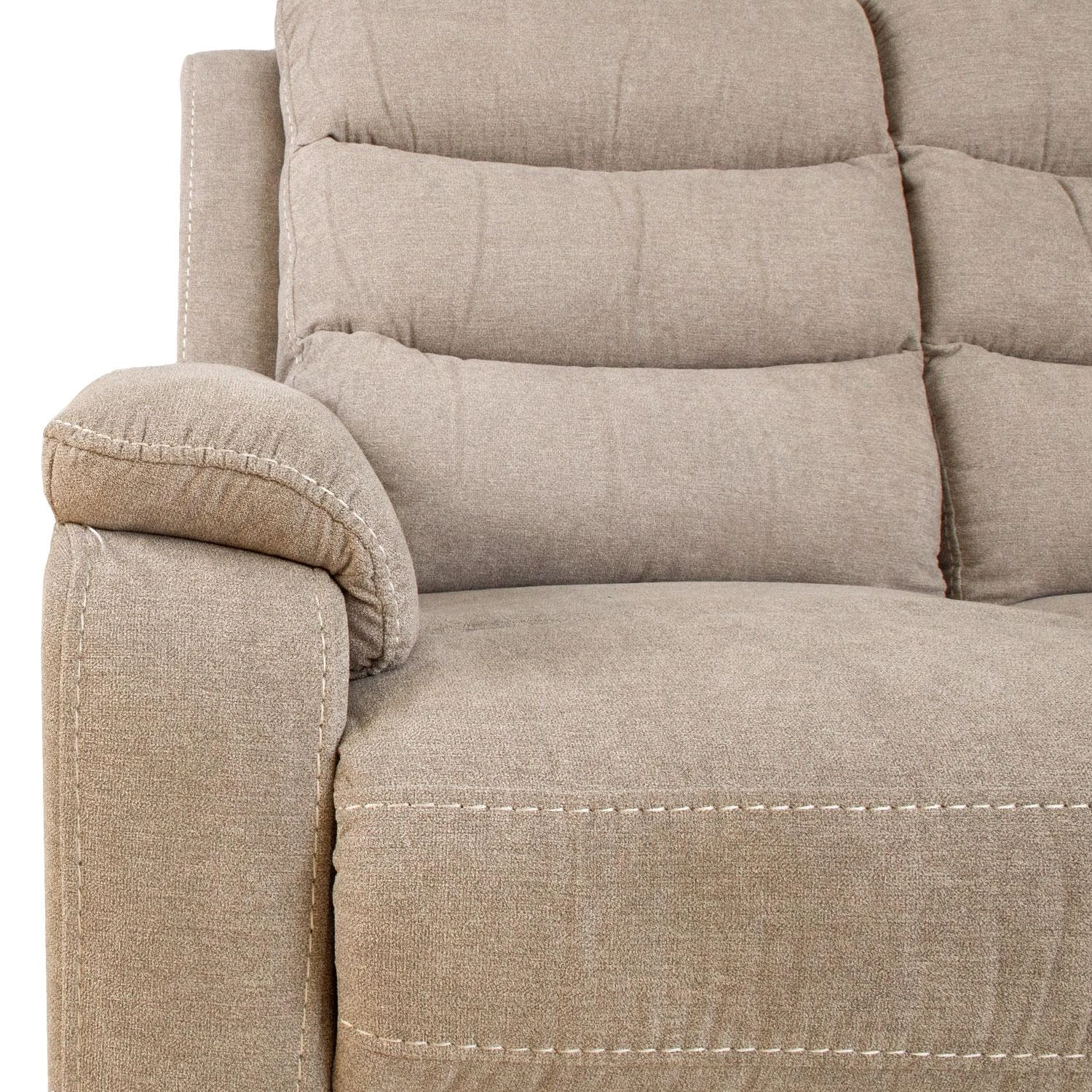 Home4You Dvivietė atlošiama sofa MIMI su elektriniu mechanizmu, šviesiai pilka