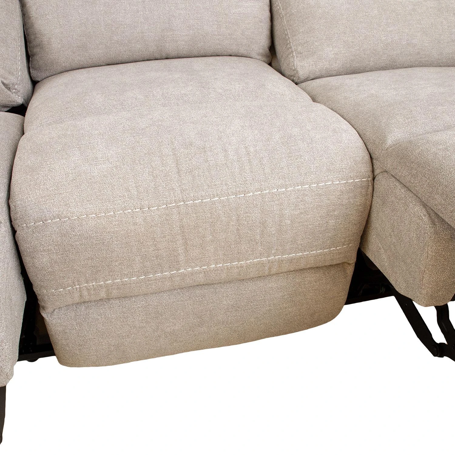 Home4You Trivietė atlošiama sofa MIMI su elektriniu mechanizmu, šviesiai pilka