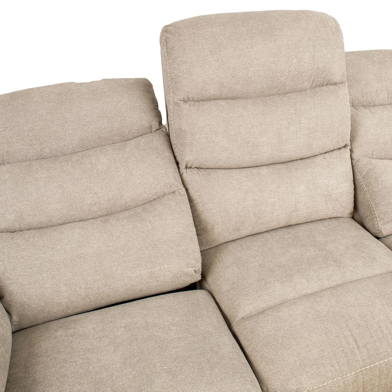 Home4You Trivietė atlošiama sofa MIMI su elektriniu mechanizmu, šviesiai pilka