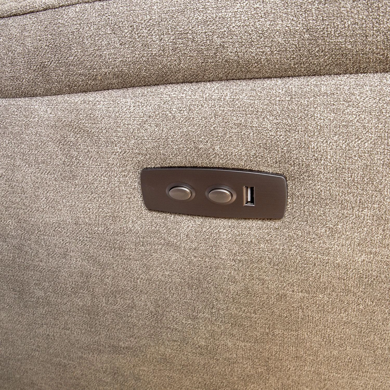 Home4You Trivietė atlošiama sofa MIMI su elektriniu mechanizmu, šviesiai pilka