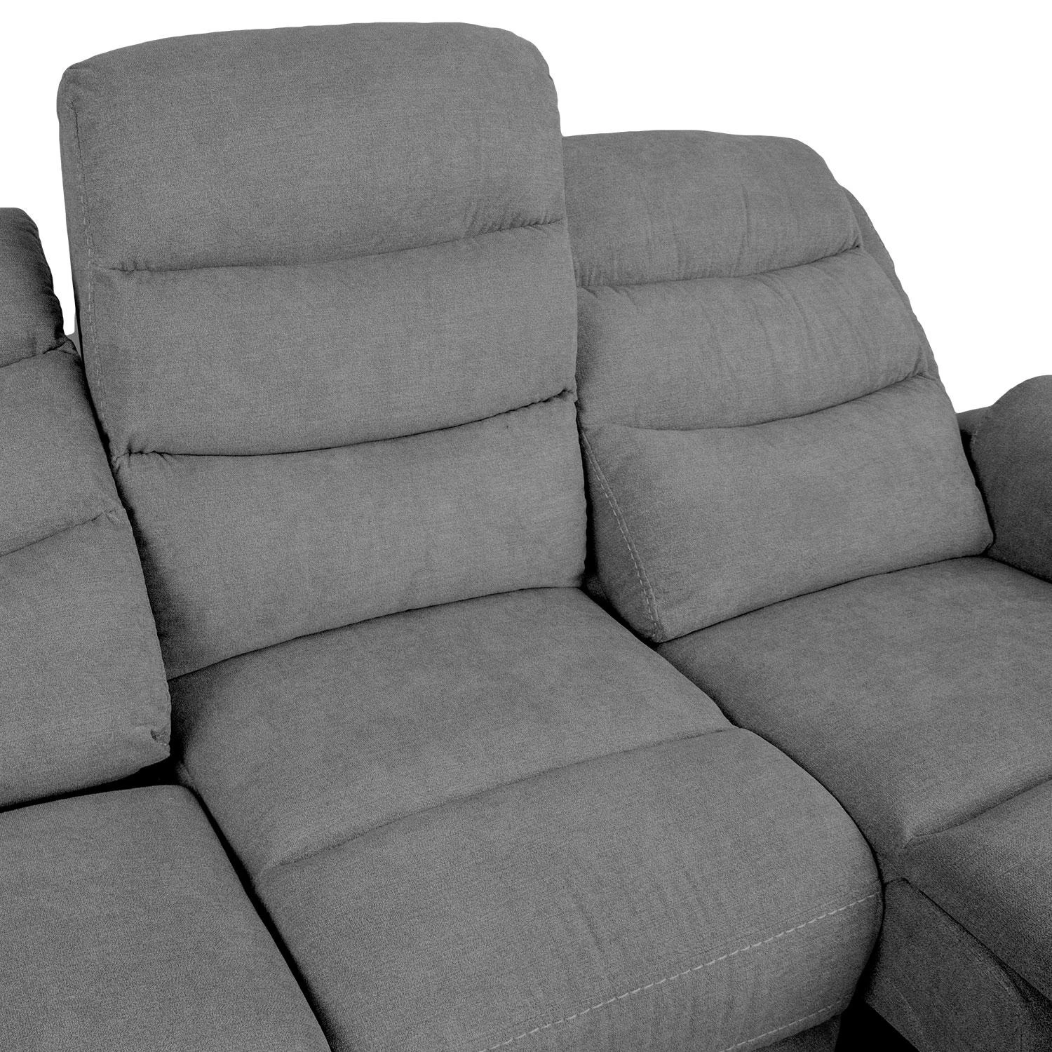Home4You Trivietė atlošiama sofa MIMI su elektriniu mechanizmu, pilka