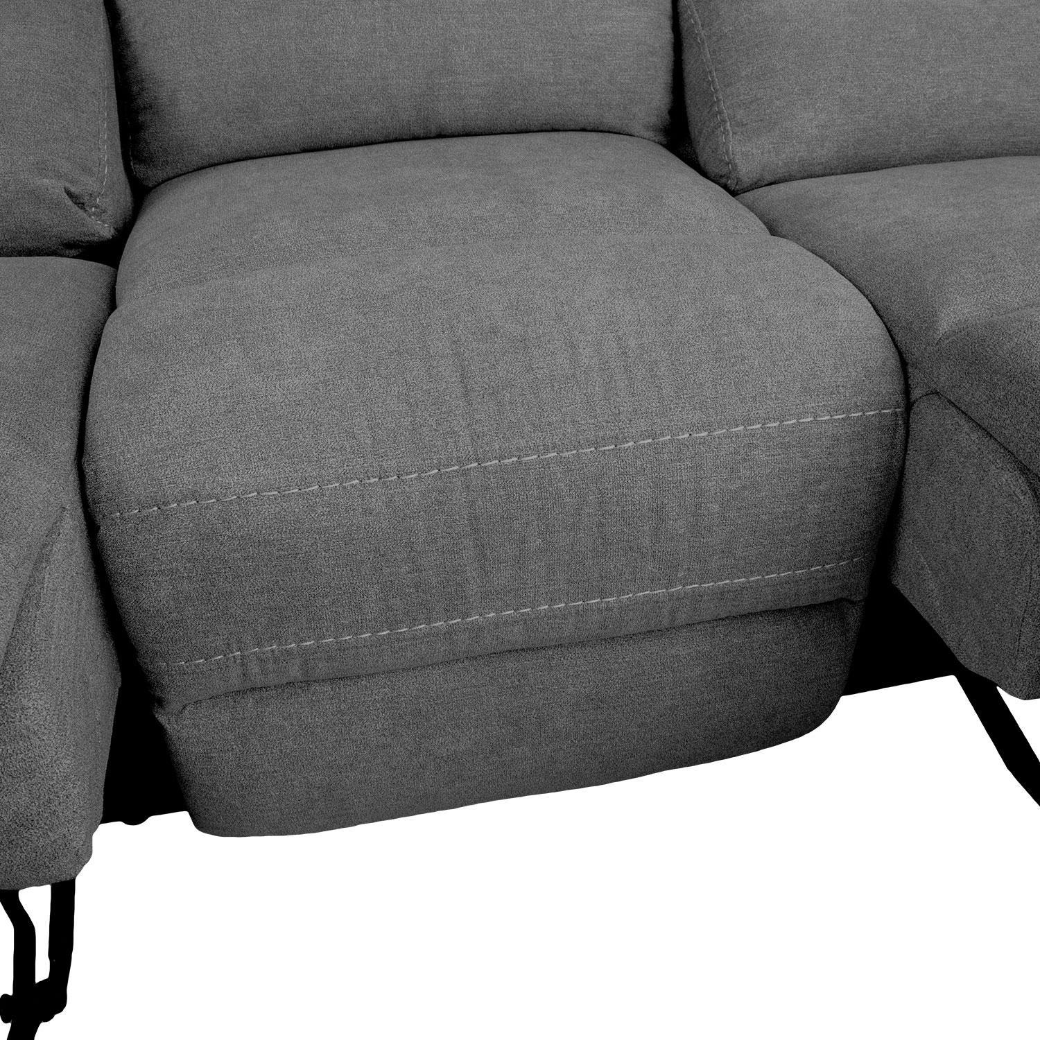 Home4You Trivietė atlošiama sofa MIMI su elektriniu mechanizmu, pilka
