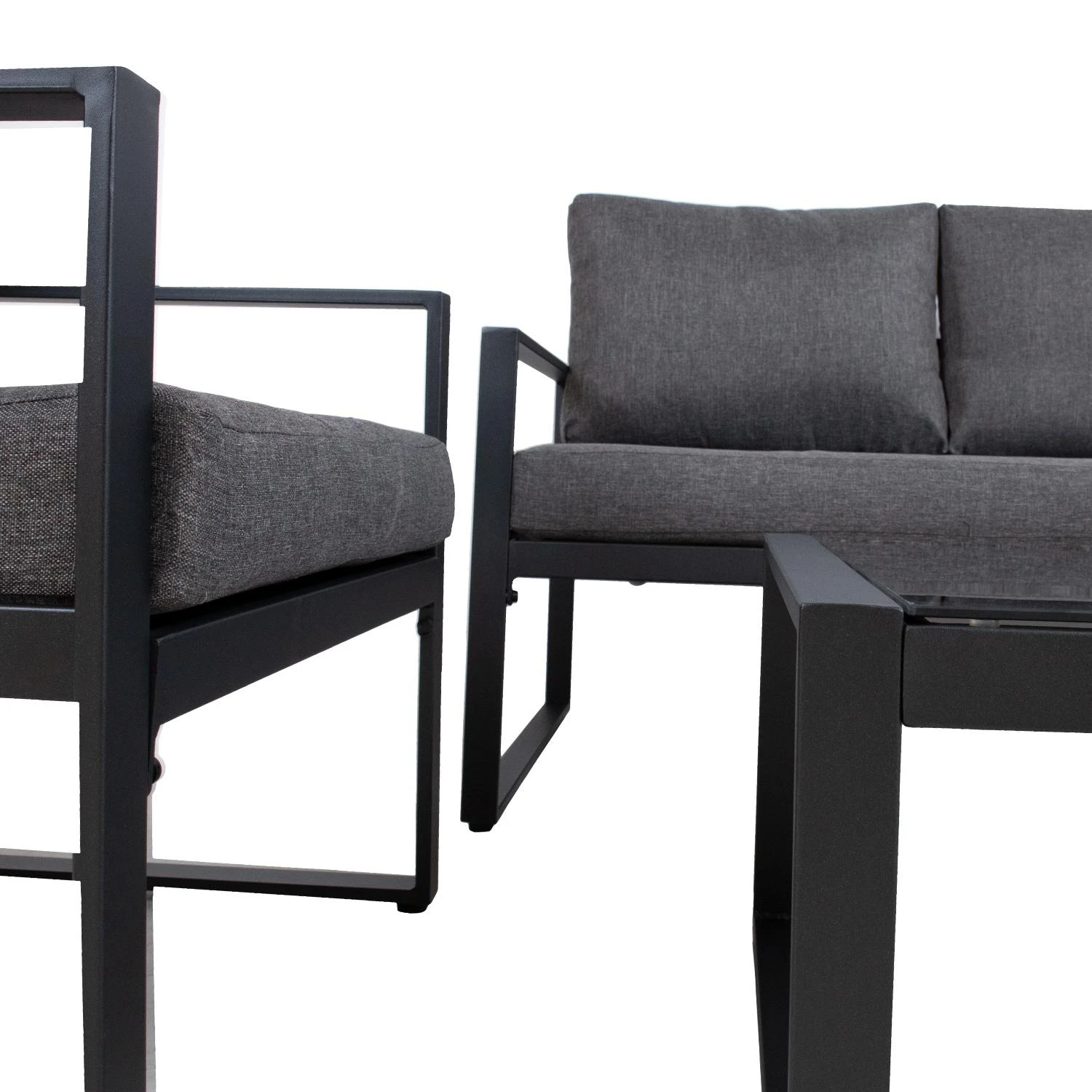 Lauko baldų komplektas Home4You Sodo baldų komplektas LEIPZIG table, sofa, 2 chairs