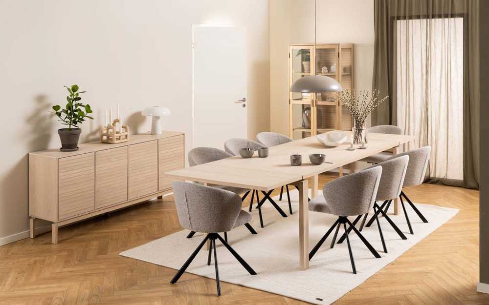 Komoda LINLEY 180x40xH80cm, smėlio spalvos