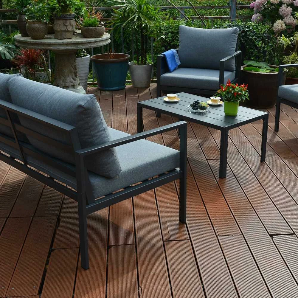 Lauko baldų komplektas Home4You Sodo baldų komplektas ADRIO table, sofa, 2 chairs