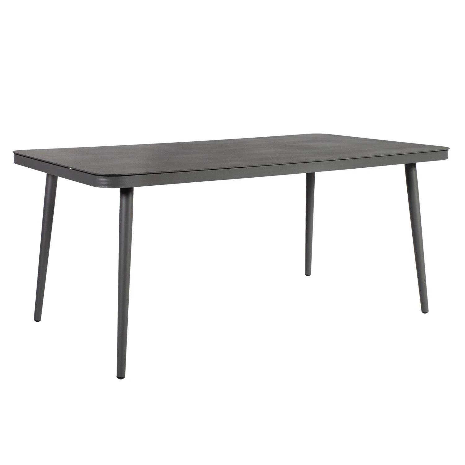 Lauko baldų komplektas Home4You Sodo baldų komplektas ANDROS, stalas ir 6 kėdės (21174), 180x90xH75 cm, stalviršis: stiklas, rėmas: aliuminis, spalva: pilka