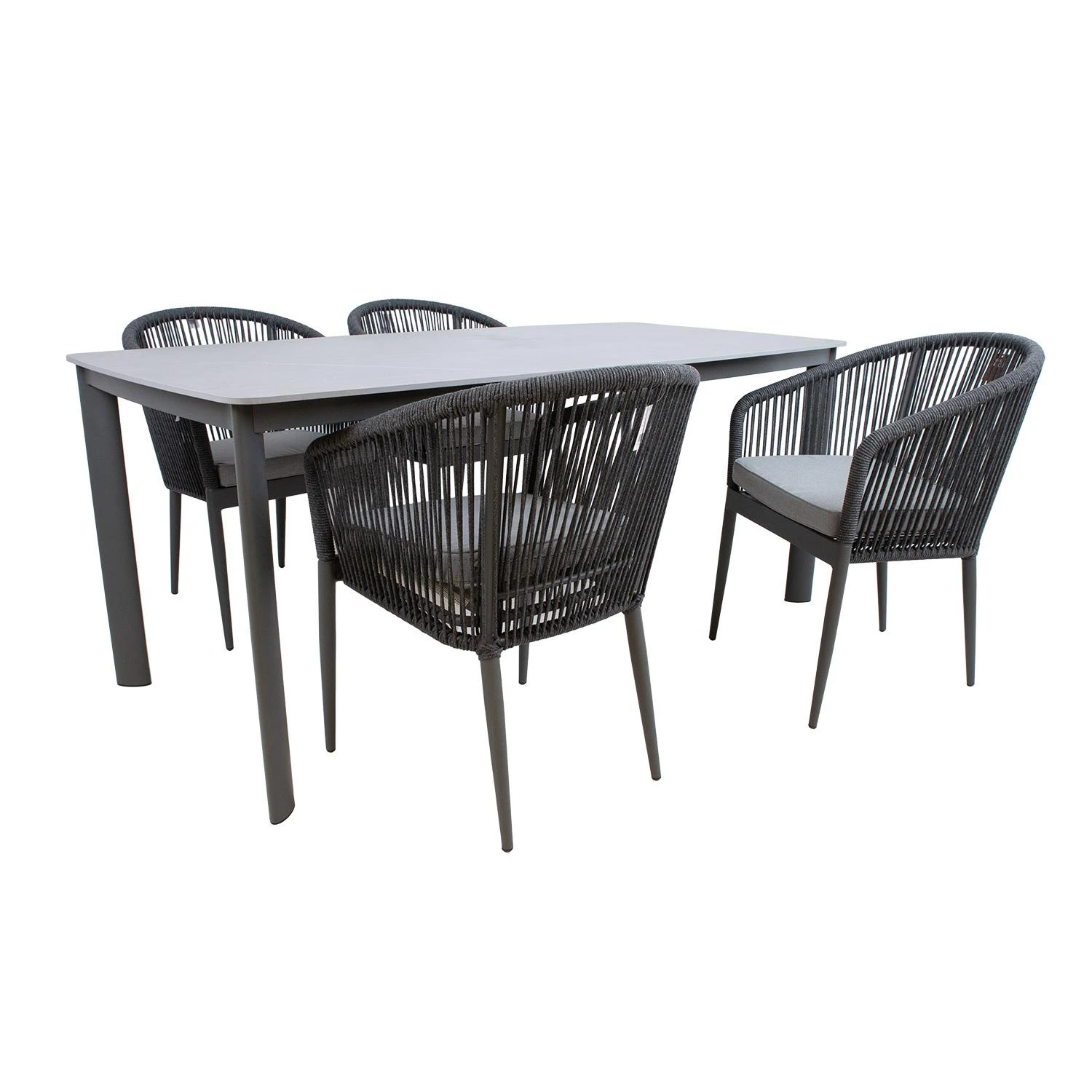 Lauko baldų komplektas Home4You Sodo baldų komplektas ECCO stalas ir 4 kėdės