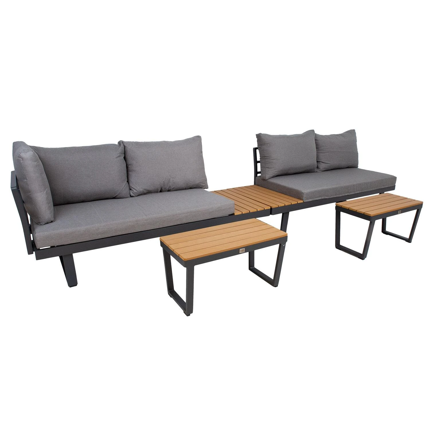 Lauko baldų komplektas Home4You Sodo baldų komplektas MALTA modular sofa, 2 tables