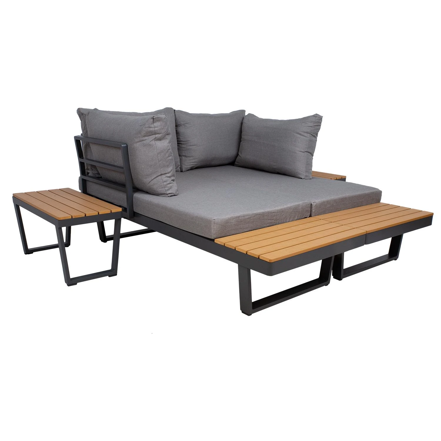 Lauko baldų komplektas Home4You Sodo baldų komplektas MALTA modular sofa, 2 tables