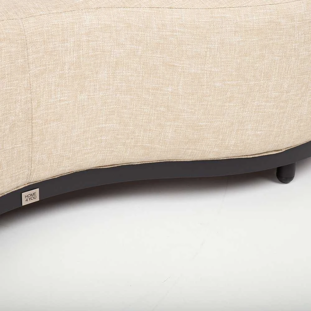 Lauko baldų komplektas Home4You Sofa AMANO, dviejų vietų, smėlio spalvos