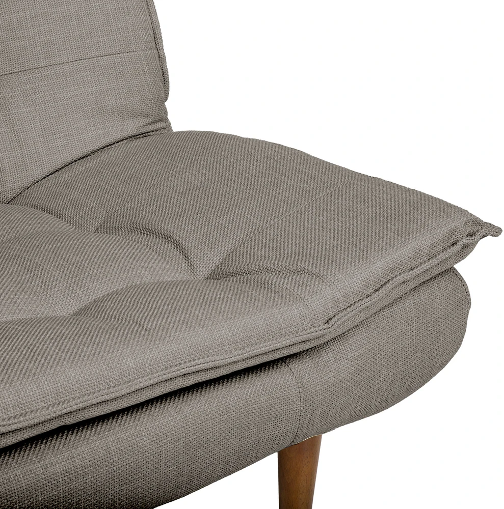 Išskleidžiamoji sofa „GOZZANO“, pilkai rudos spalvos, bandymas